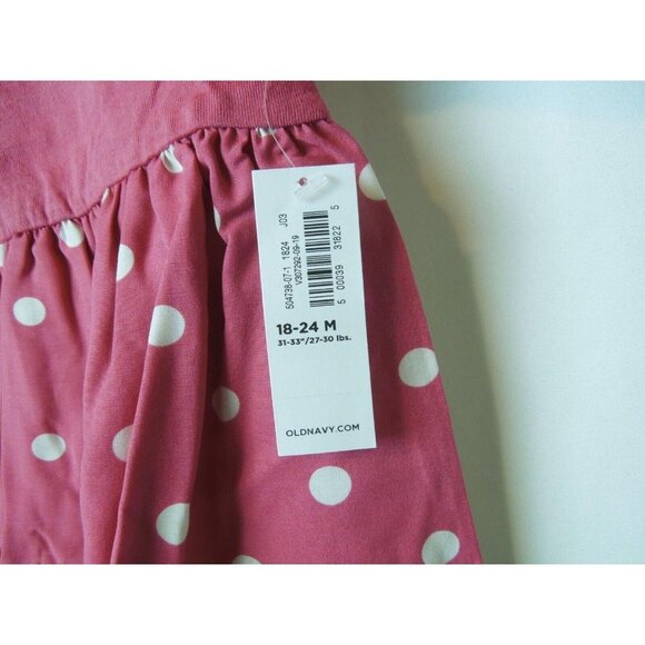 Infant Girl Fit & Flare Pink Polka Dot Long Sleeve Dress Size 18-24M - Picture 3 of 4